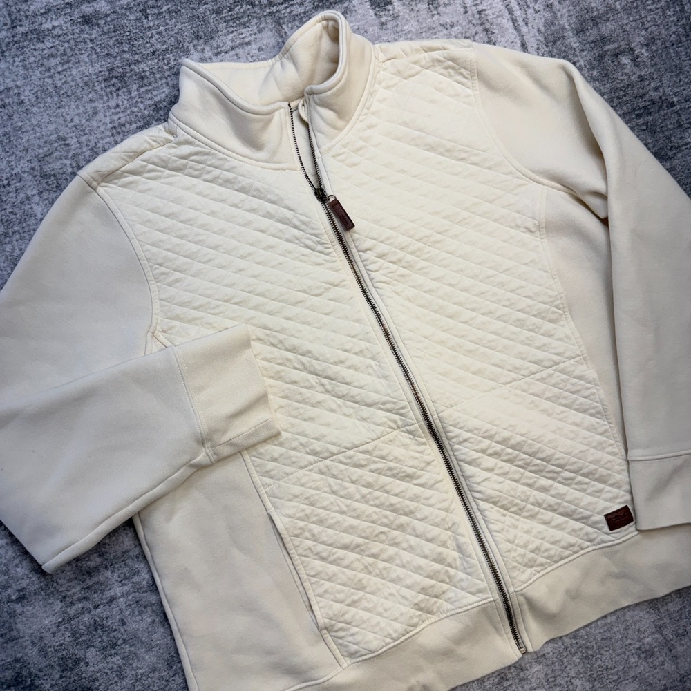 LL Bean Sweatshirt Jacket Womens 2X/3X Quilted Fleece Full Zip Pockets Casual